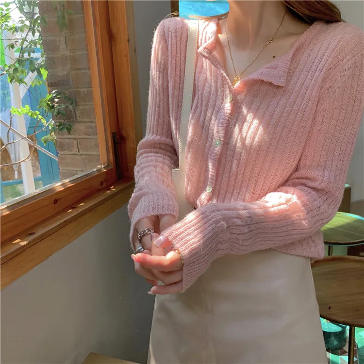 Мягкий вязаный кардиган для женщин, новинка весны 2021, свободный приталенный розовый топ с круглым вырезом и длинными рукавами в Корейском с...
Мягкий вязаный кардиган для женщин, новинка весны 2021, свободный приталенный розовый топ с круглым вырезом и длинными рукавами в Корейском с...