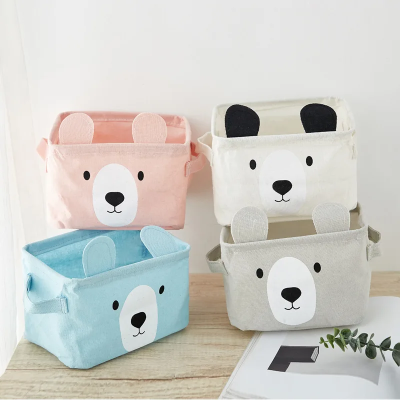 Cartoon cute bear Cotton Linen Foldable Desktop Storage Box Waterproof Toy Sundries Storage Basket Cosmetic Storage Organizer
Cartoon cute bear Cotton Linen Foldable Desktop Storage Box Waterproof Toy Sundries Storage Basket Cosmetic Storage Organizer