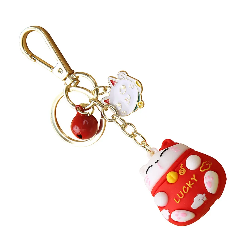 Cartoon Fortune Cat Keychains Woman Creativity Bag Accessories Key Chain Great Gifts For Women And Girls Key Ring
Cartoon Fortune Cat Keychains Woman Creativity Bag Accessories Key Chain Great Gifts For Women And Girls Key Ring
