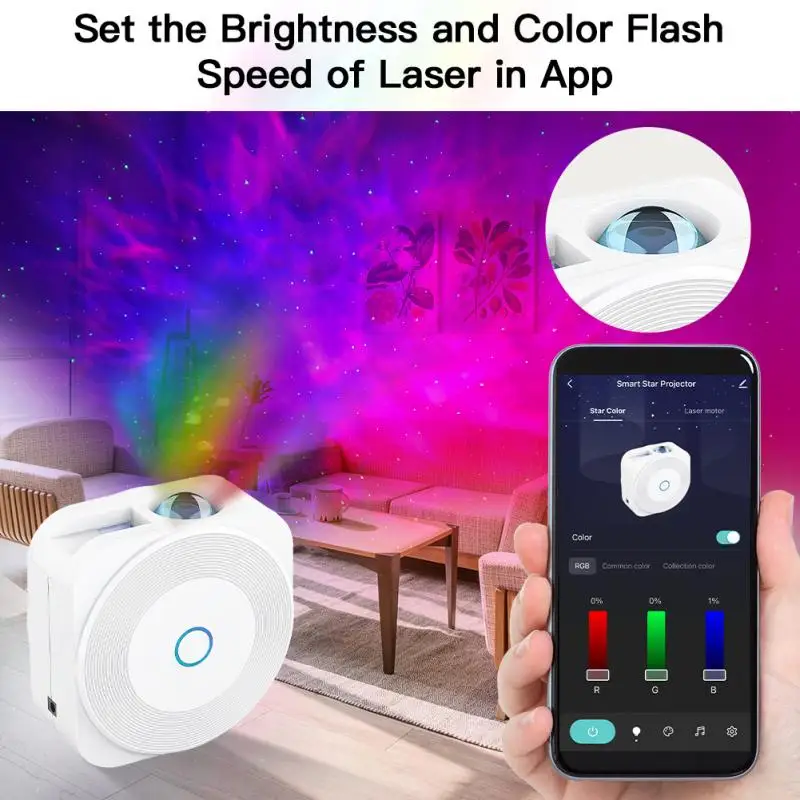 Умный проектор звездного неба Tuya Smart Life с Wi-Fi, лазерный проектор звездного неба, машущий светодиодный цветной автомобиль, атмосферный светил...
Умный проектор звездного неба Tuya Smart Life с Wi-Fi, лазерный проектор звездного неба, машущий светодиодный цветной автомобиль, атмосферный светил...