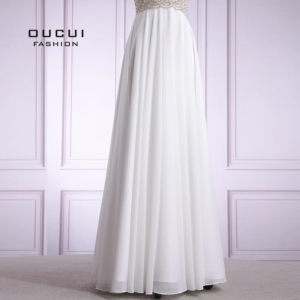 Oucui Elegant Women Evening Dress Long White Beaded Rhinestone Party Gown Backless A-line Sleeveless Prom Robe de soire OL103439
Oucui Elegant Women Evening Dress Long White Beaded Rhinestone Party Gown Backless A-line Sleeveless Prom Robe de soire OL103439