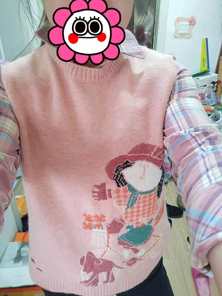 6 Colors Sweet Ladies Short Knit Vest Women O Neck Sweater Pullovers Korean Vest 2020 Autumn Winter Sleeveless Sweater Vest 
6 Colors Sweet Ladies Short Knit Vest Women O Neck Sweater Pullovers Korean Vest 2020 Autumn Winter Sleeveless Sweater Vest