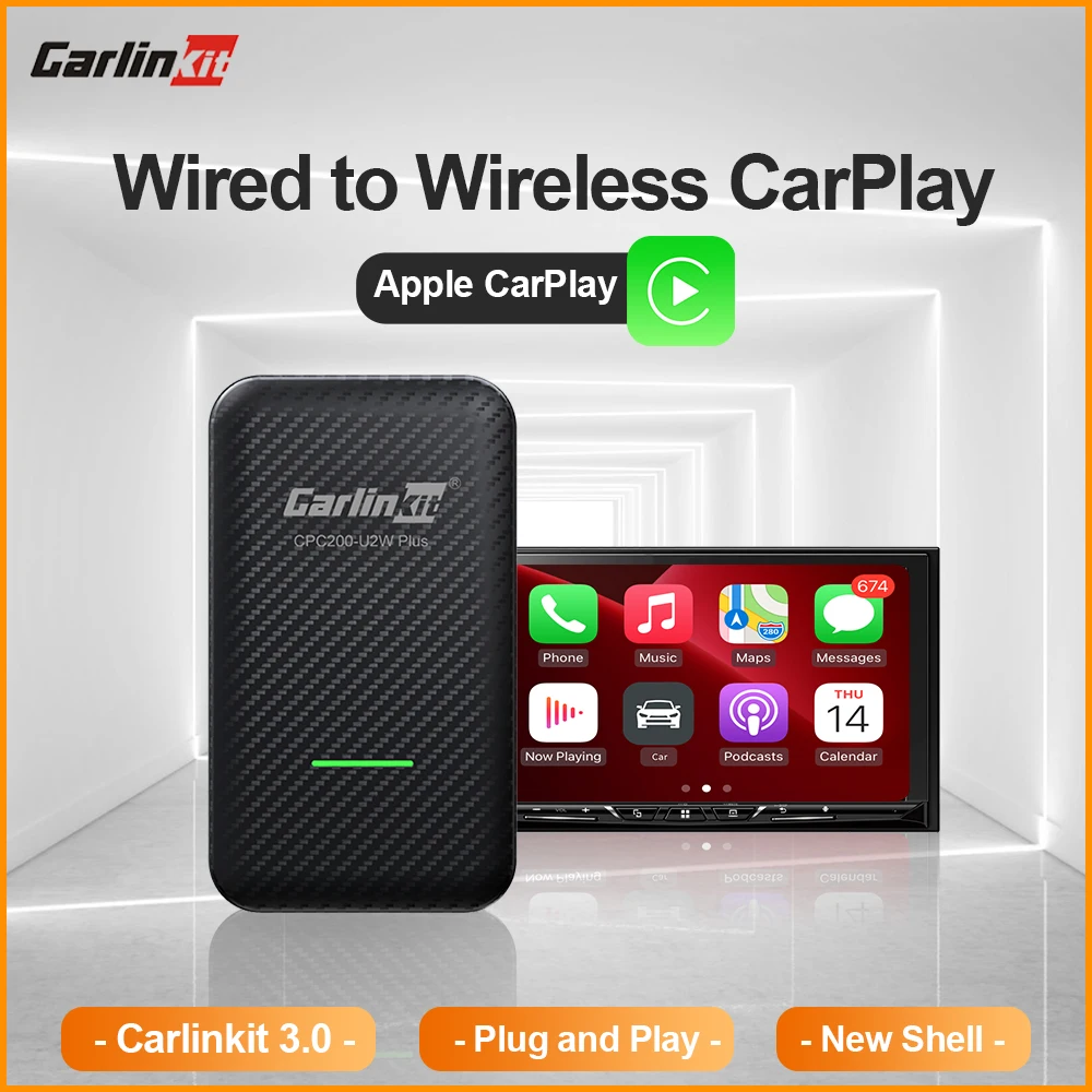 Apple Carplay Wireless Dongle Carlinkit 3.0 Simply Plug Fast Connection Wireless CarPlay Adapter for Audi Chery Ford Mercedes VW
Apple Carplay Wireless Dongle Carlinkit 3.0 Simply Plug Fast Connection Wireless CarPlay Adapter for Audi Chery Ford Mercedes VW