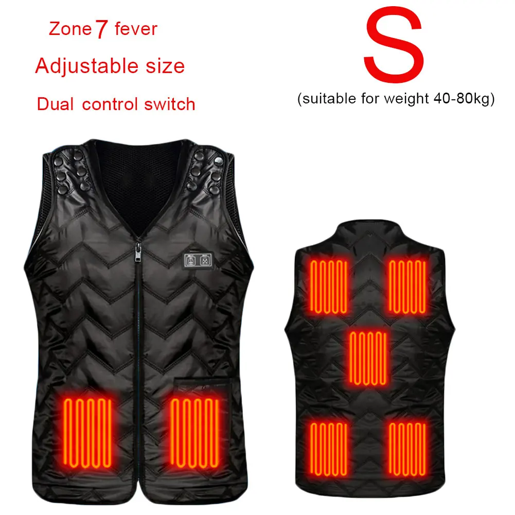 5/7 Zone Heating Vest Dual Control Switch USB Charging Smart Heating Clothes Electric Constant Temperature Warm Adjustable Size
5/7 Zone Heating Vest Dual Control Switch USB Charging Smart Heating Clothes Electric Constant Temperature Warm Adjustable Size