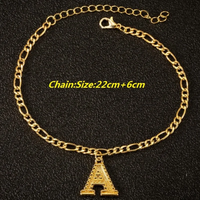 Capital 26 Initials Chain Bracelet on the leg Woman Gold Jewelry Anklets Anklet Bracelet Wholesale Anklet Bracelets for women 
Capital 26 Initials Chain Bracelet on the leg Woman Gold Jewelry Anklets Anklet Bracelet Wholesale Anklet Bracelets for women