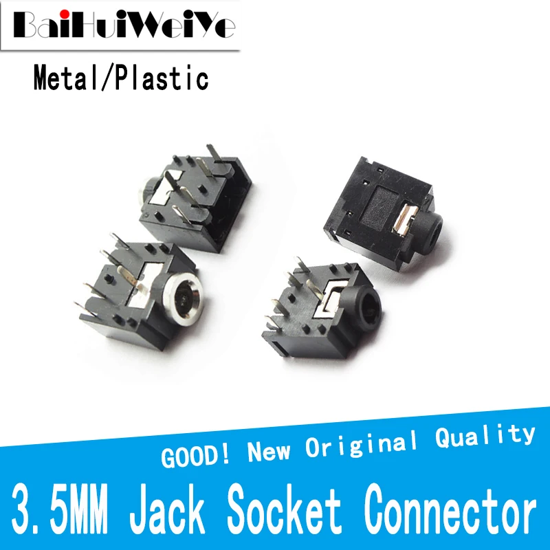 20PCS/LOT Metal Plastic PJ-307 PJ307 3.5mm Stereo Jack Socket Audio Jack Connector PCB 3F07 5PIN BLACK
20PCS/LOT Metal Plastic PJ-307 PJ307 3.5mm Stereo Jack Socket Audio Jack Connector PCB 3F07 5PIN BLACK