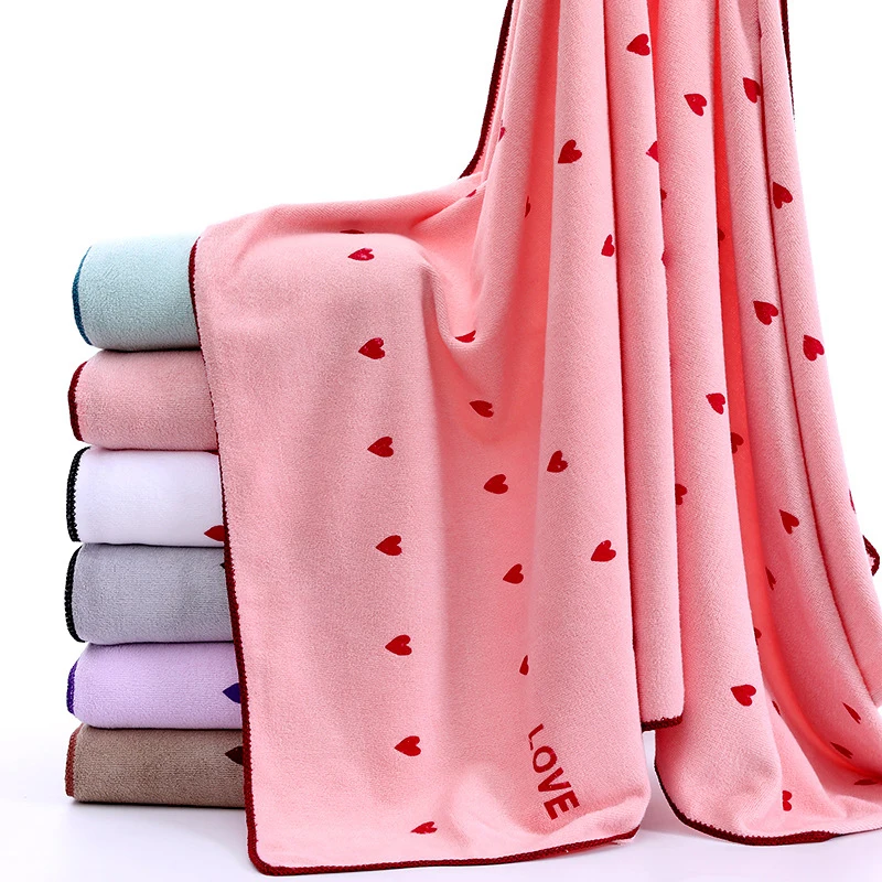 70x140cm Microfiber Soft Large Beach Towels Shower Towel Absorbent Comfort Heart Print Bath Towel High Quality 
70x140cm Microfiber Soft Large Beach Towels Shower Towel Absorbent Comfort Heart Print Bath Towel High Quality