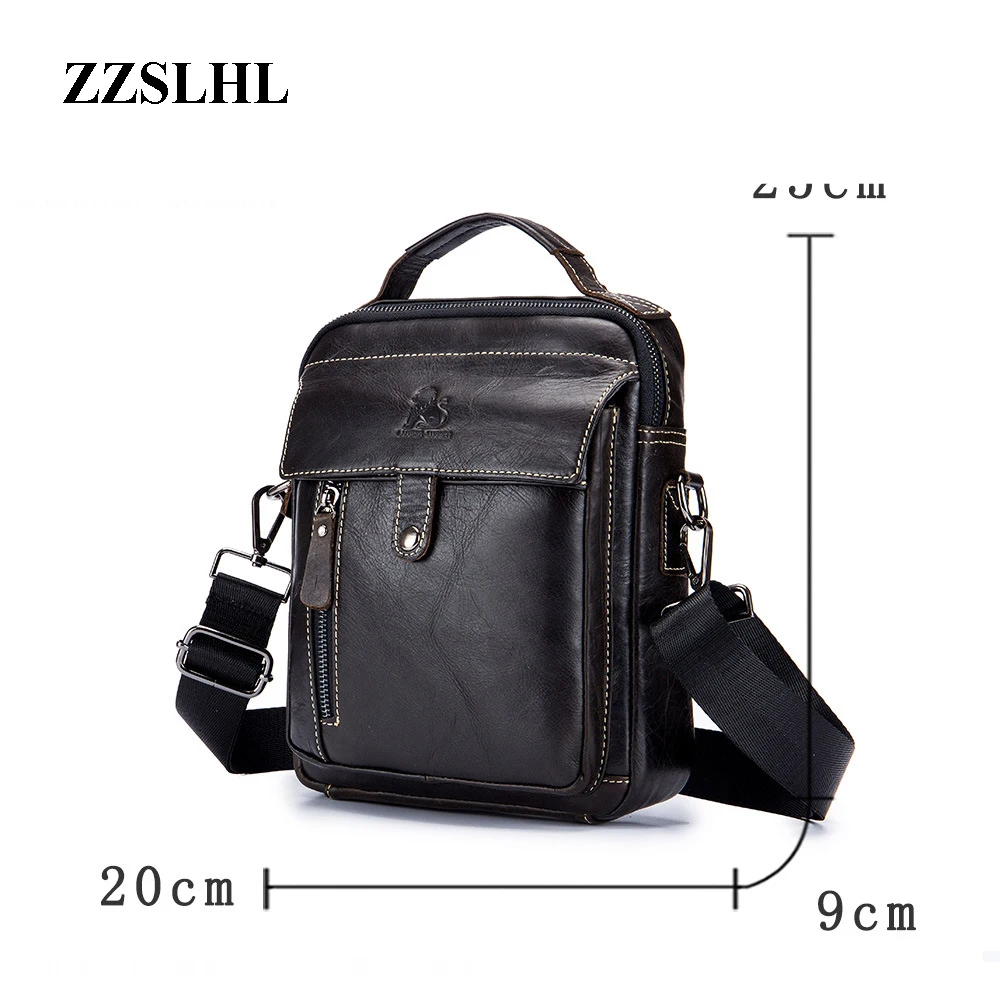High Quality Genuine Leather Men's Shoulder Bag Fashion Single Vertical Square Head Male Messenger Bag Travel Crossbody Bolsa 
High Quality Genuine Leather Men's Shoulder Bag Fashion Single Vertical Square Head Male Messenger Bag Travel Crossbody Bolsa