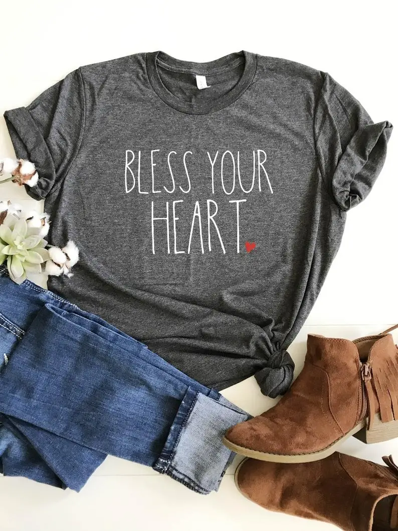 Bless Your Heart рубашка Lover Подарки для нее лучшие продажи Графический дамы 100% хлопковая Футболка со смешным буквенным графическим и О-образным вы...
Bless Your Heart рубашка Lover Подарки для нее лучшие продажи Графический дамы 100% хлопковая Футболка со смешным буквенным графическим и О-образным вы...