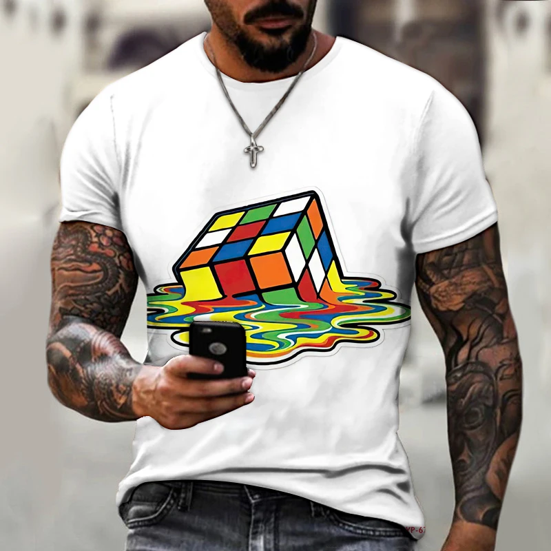 Men's Casual High-quality 3D Printed Polyester Short-sleeved T-shirt Rubik's Cube Printing O-neck Street Hip-hop Fashion Shirt
Men's Casual High-quality 3D Printed Polyester Short-sleeved T-shirt Rubik's Cube Printing O-neck Street Hip-hop Fashion Shirt