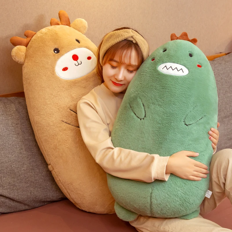 Мультяшная длинная подушка, мягкая плюшевая игрушка в виде животного, милая кукла динозавра, корова, кукла, диван, украшение, подарок на день рождения 
Мультяшная длинная подушка, мягкая плюшевая игрушка в виде животного, милая кукла динозавра, корова, кукла, диван, украшение, подарок на день рождения