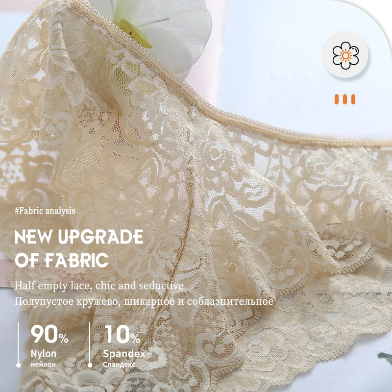 3pcs Women Underwear Lingerie Sexy Lace Transparent Panties Tempting Pretty Briefs Low Waist Women's Underpants Briefs Intimates
3pcs Women Underwear Lingerie Sexy Lace Transparent Panties Tempting Pretty Briefs Low Waist Women's Underpants Briefs Intimates