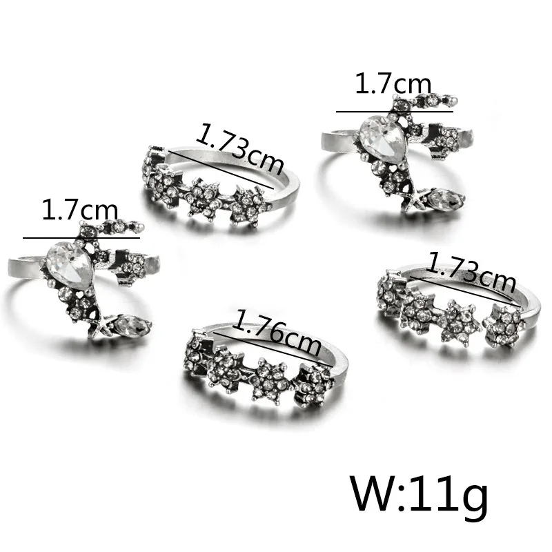 Женское кольцо в стиле Звездная ночь 34 Винтажное геометрической формы с