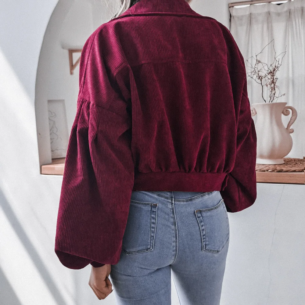 Vintage Corduroy Jacket Women Spring Autumn Long Sleeves Jacket Coat Loose Casual Turn-down Collar Short Jacket Female Outerwear
Vintage Corduroy Jacket Women Spring Autumn Long Sleeves Jacket Coat Loose Casual Turn-down Collar Short Jacket Female Outerwear