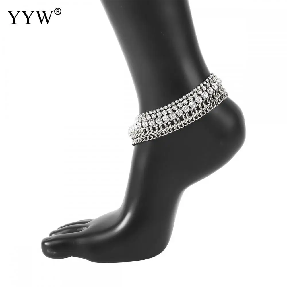 New 5pcs Luxury Clear Rhinestone Anklet Bracelet Set Fashion Cuban Chain Tennis Crystal Anklet Women Beach Jewelry Gift
New 5pcs Luxury Clear Rhinestone Anklet Bracelet Set Fashion Cuban Chain Tennis Crystal Anklet Women Beach Jewelry Gift