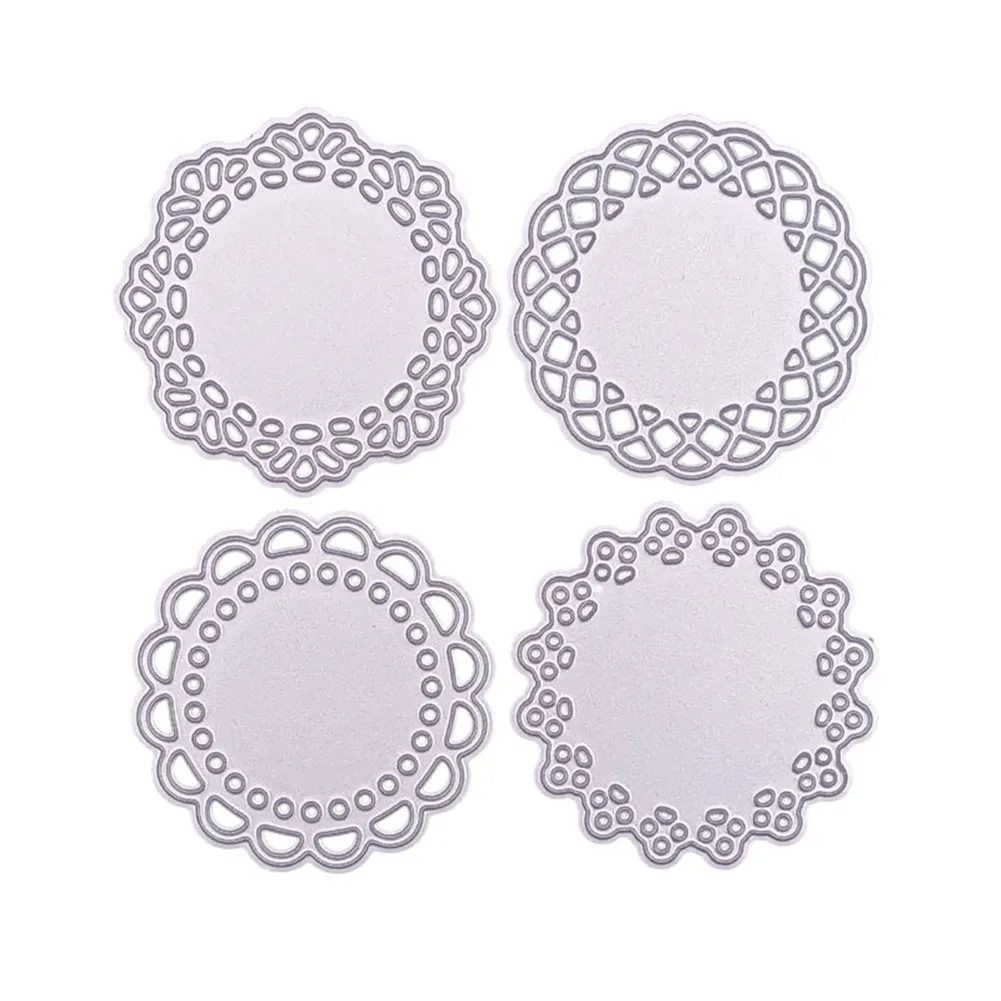 4Pcs Lace Edge Circle Frame Metal Cutting Die Stencils for DIY Scrapbooking Album Decorative Embossing Hand-on Paper Cards
4Pcs Lace Edge Circle Frame Metal Cutting Die Stencils for DIY Scrapbooking Album Decorative Embossing Hand-on Paper Cards