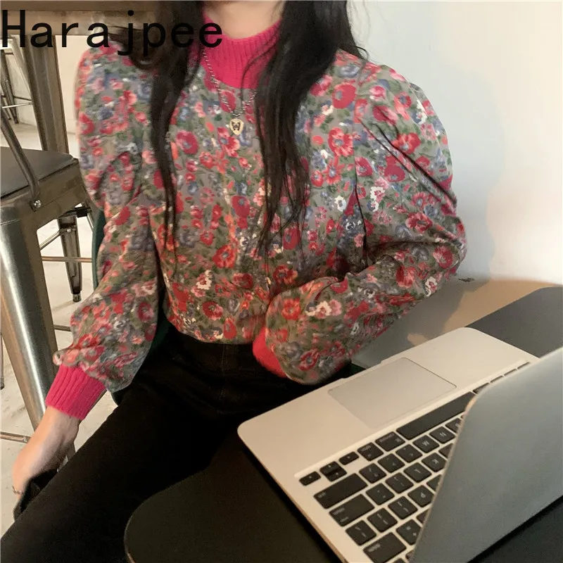 Harajpee Shirts Half High Collar Printing Puff Sleeve Temperament French Style Retro 2021 Autumn New Women Blouse Pullovers Ins
Harajpee Shirts Half High Collar Printing Puff Sleeve Temperament French Style Retro 2021 Autumn New Women Blouse Pullovers Ins