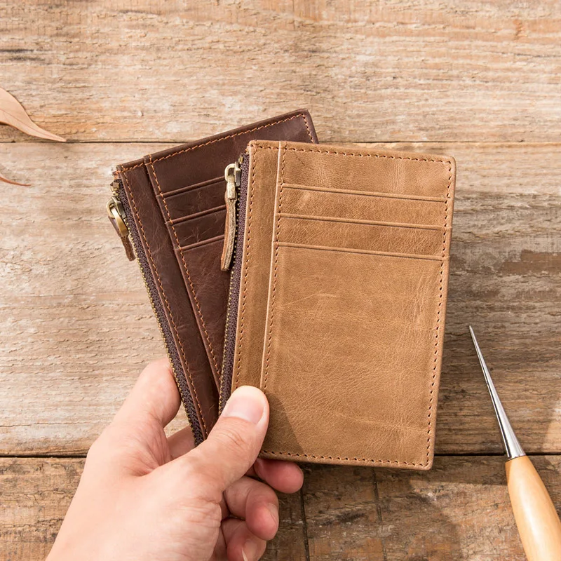Vintage men's card holder, multifunctional leather zipper wallet, leather card holder
Vintage men's card holder, multifunctional leather zipper wallet, leather card holder