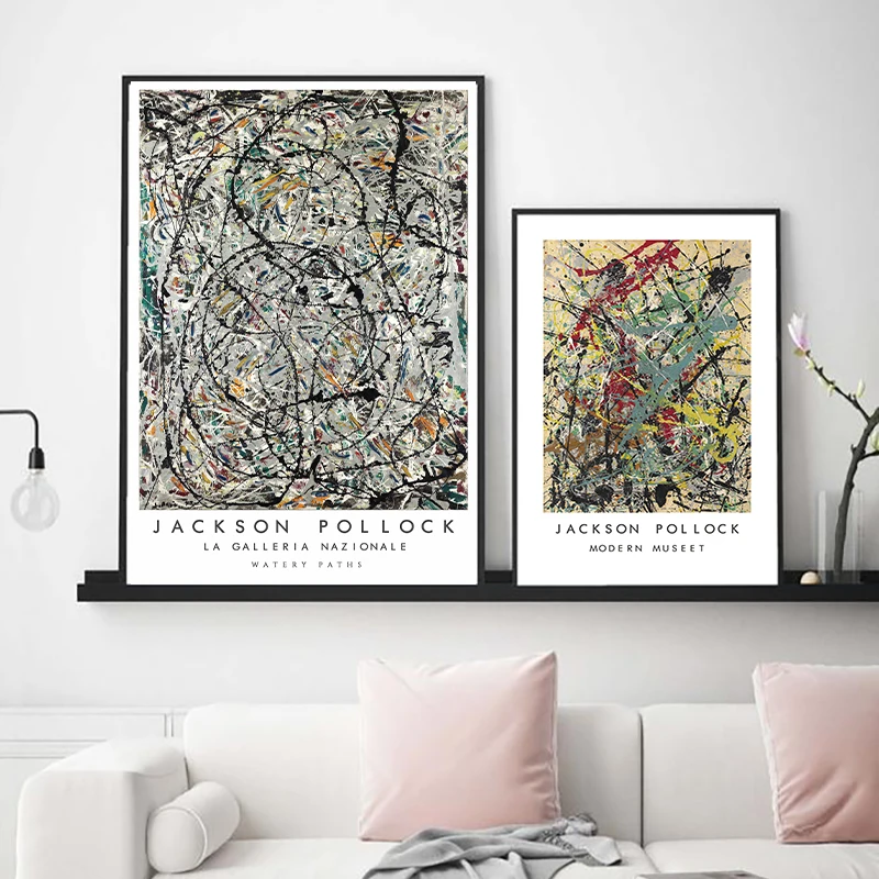 Абстрактная живопись Jackson Pollock постер для изобразительного искусства настенная