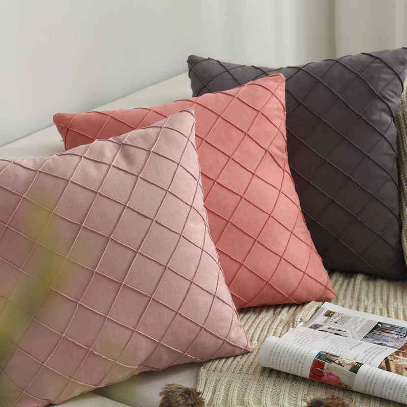 Pink Grey Cushion Cover Soft Faux Suede Diamond Home Decorative Pillow Cover for Couch Bed Chair 45x45cm/30x50cm
Pink Grey Cushion Cover Soft Faux Suede Diamond Home Decorative Pillow Cover for Couch Bed Chair 45x45cm/30x50cm