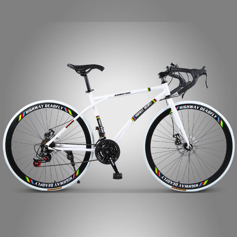 Dead Fly Variable Speed Bicycle Road Racing Solid Tire Bent Handlebar Muscle Live Flying Double Brake Student Male And Female 
Dead Fly Variable Speed Bicycle Road Racing Solid Tire Bent Handlebar Muscle Live Flying Double Brake Student Male And Female