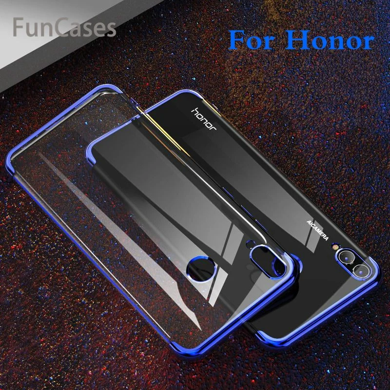 Прозрачный чехол для Honor 8C Huawei P smart 2019 8X Lite MAX 8 9 10 7A Pro 7C RU мягкий ударопрочный