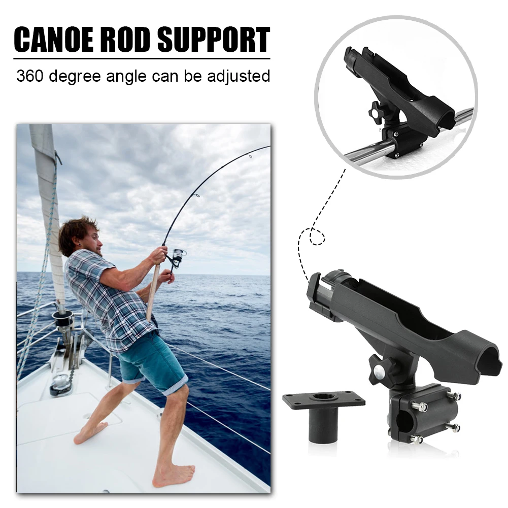 Adjustable 360 Degree Kayak Boat Fishing Rod Holder Support Fixed Pole Mount Angle Bracket Fishing Tackle Tool
Adjustable 360 Degree Kayak Boat Fishing Rod Holder Support Fixed Pole Mount Angle Bracket Fishing Tackle Tool