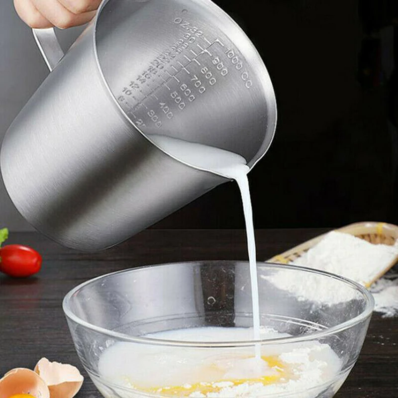 Thick Stainless Steel Measuring Cup With Scale 2000ml 1000ml 500ml Kitchen Baking Tea Large Capacity Measuring Cup
Thick Stainless Steel Measuring Cup With Scale 2000ml 1000ml 500ml Kitchen Baking Tea Large Capacity Measuring Cup