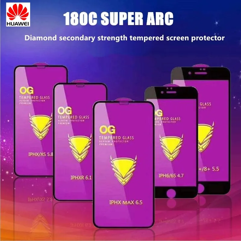 OG высококачественное большое изогнутое закаленное стекло Huawei P20 Lite 2019 P Smart Nova2 5i Pro