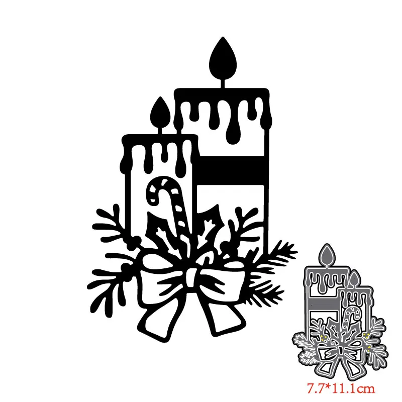 Cutting Dies Christmas New Dies Cut Candle Leaves Pattern DIY Stencils Scrapbooking Photo Album Embossing Paper Card Decor
Cutting Dies Christmas New Dies Cut Candle Leaves Pattern DIY Stencils Scrapbooking Photo Album Embossing Paper Card Decor