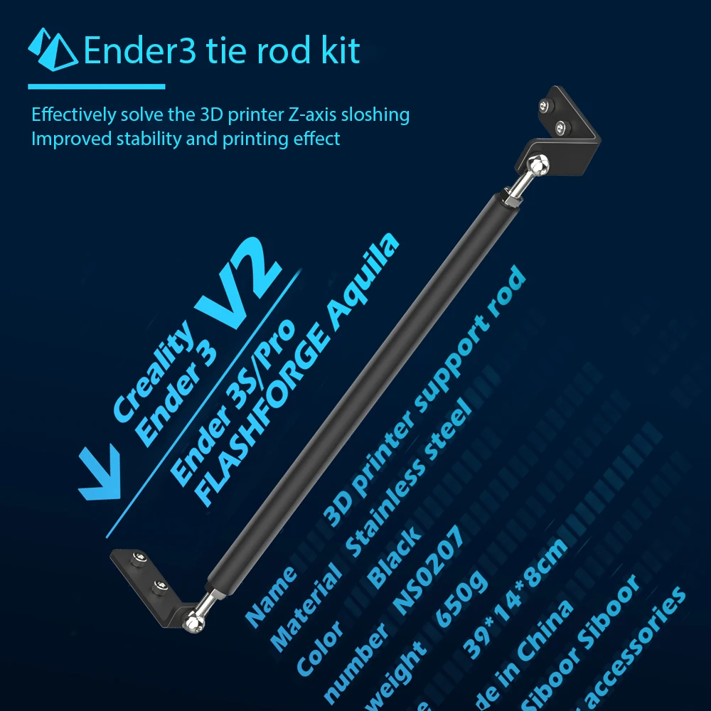 Supporting Pull Rod Kit Set Aluminium Profile Tie Rod Kit for Ender 3 Series Models 3D Printer Parts Accessories DIY
Supporting Pull Rod Kit Set Aluminium Profile Tie Rod Kit for Ender 3 Series Models 3D Printer Parts Accessories DIY