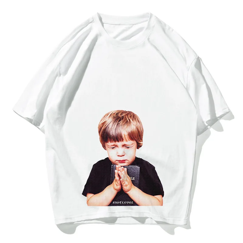 Praying Boy Hip Hop Oversize T Shirt Men Streetwear Realistic Style Tshirt Short Sleeve Cotton Loose HipHop T-Shirt Couple 2021
Praying Boy Hip Hop Oversize T Shirt Men Streetwear Realistic Style Tshirt Short Sleeve Cotton Loose HipHop T-Shirt Couple 2021