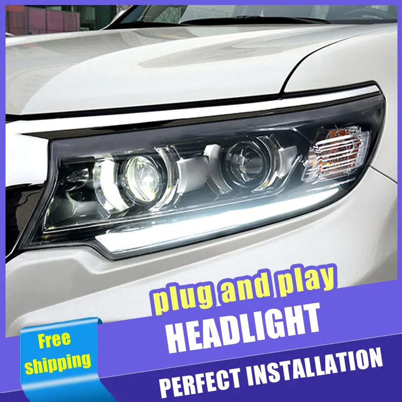 2PCS Car Style LED headlights for Toyota prado 18-19 for prado head lamp LED DRL Lens Double Beam H7 HID Xenon bi xenon lens
2PCS Car Style LED headlights for Toyota prado 18-19 for prado head lamp LED DRL Lens Double Beam H7 HID Xenon bi xenon lens