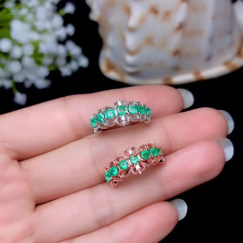 Natural Green Emerald Ring Genuine S925 Sterling Silver Fashion Vintage May Birthstone Rings For Women Fine Jewelry
Natural Green Emerald Ring Genuine S925 Sterling Silver Fashion Vintage May Birthstone Rings For Women Fine Jewelry