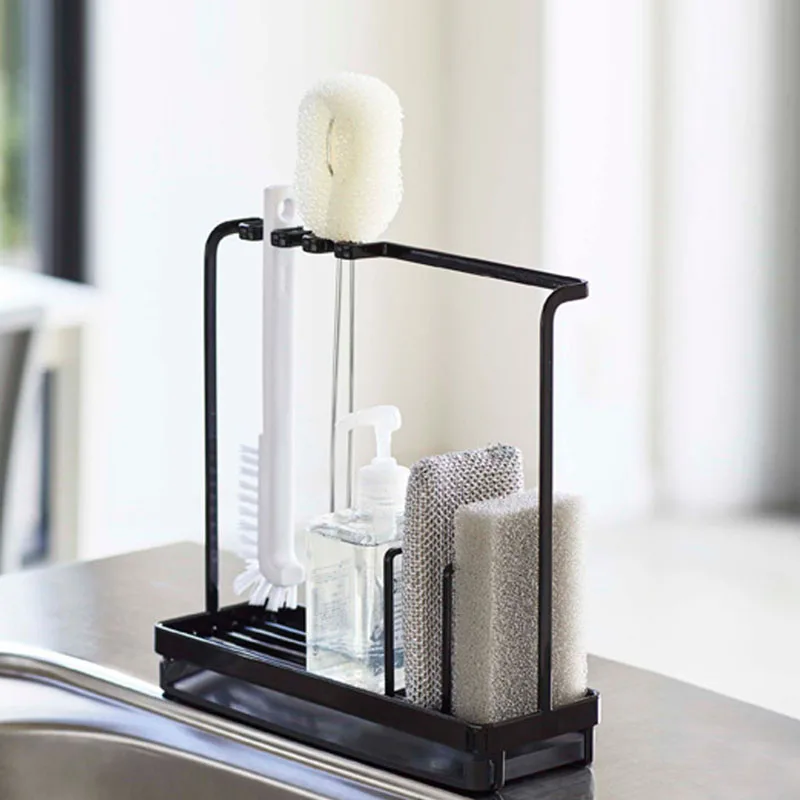 Kitchen Sink Caddy Organizer Sponge Soap Brush Holder with Drain Pan, Countertop Dual-Use Sponge Brush Soap
Kitchen Sink Caddy Organizer Sponge Soap Brush Holder with Drain Pan, Countertop Dual-Use Sponge Brush Soap