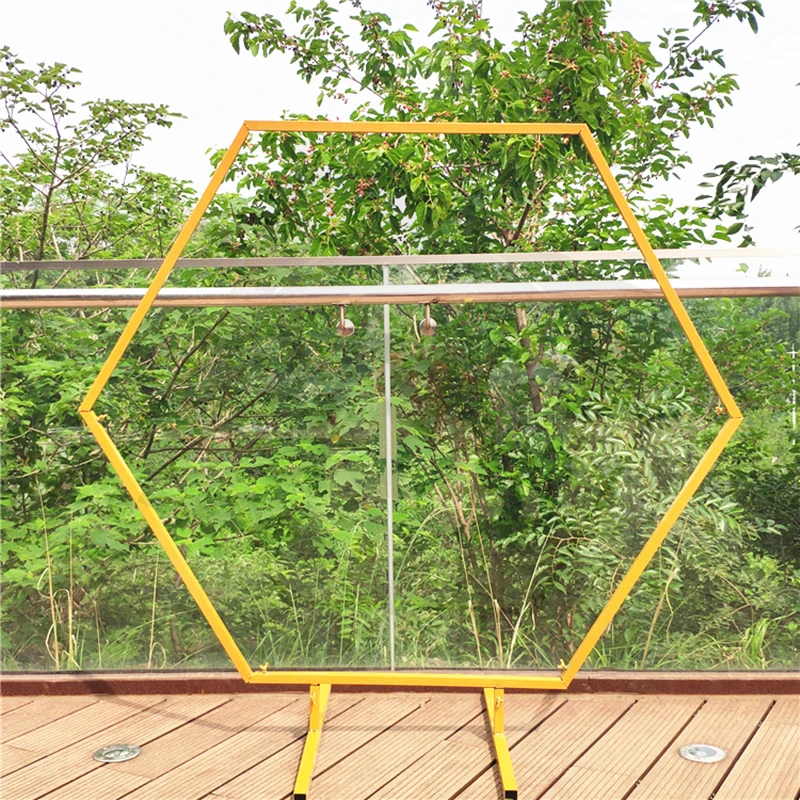 Wedding Props Creative Geometry Hexagonal Iron Arch Frame Ring Background Screen Sen Department Wedding Layout
Wedding Props Creative Geometry Hexagonal Iron Arch Frame Ring Background Screen Sen Department Wedding Layout
