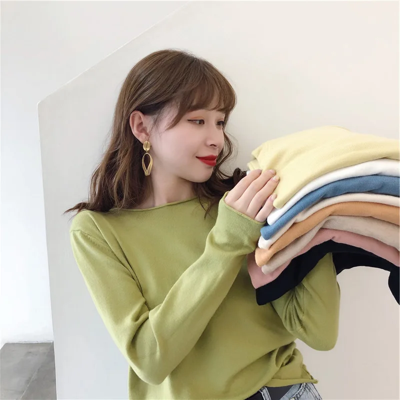 Knitwear Women's 2021 Autumn And Winter Clothes New Style Outer Thin Sweater Round Neck Inner Loose Foreign Style Top Fashion 
Knitwear Women's 2021 Autumn And Winter Clothes New Style Outer Thin Sweater Round Neck Inner Loose Foreign Style Top Fashion