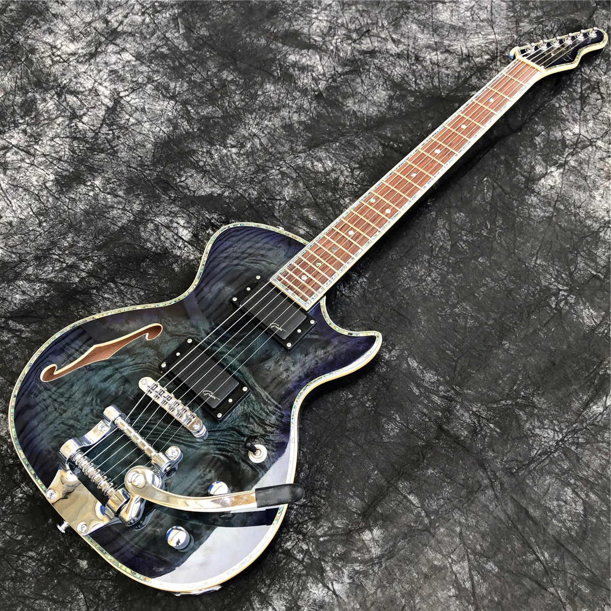 Grote Jade Guitar Burst Maple 6 String Electric Guitar with Abalone Binding F hols,Real Photos
Grote Jade Guitar Burst Maple 6 String Electric Guitar with Abalone Binding F hols,Real Photos