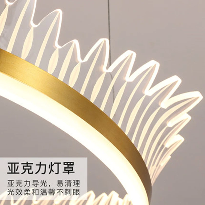 Modern Gold Chandelier Lighting Crown Design Dimmable LED Chandeliers For Bedroom Living Room LUSTER Indoor Light Fixtures 
Modern Gold Chandelier Lighting Crown Design Dimmable LED Chandeliers For Bedroom Living Room LUSTER Indoor Light Fixtures