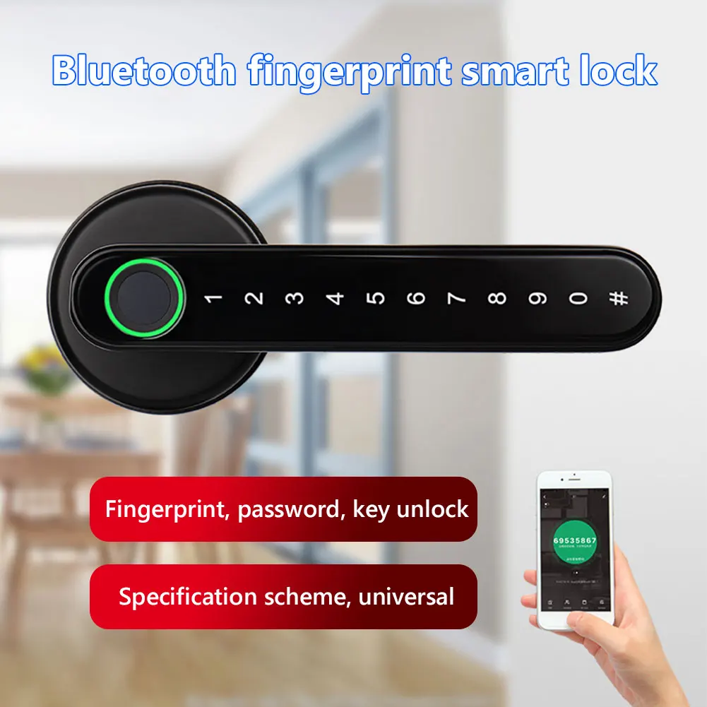 Electronic Single Handle Digital Tuya APP SMART Biometric Fingerprint Lock Remote Control Password Keyless Door LOCK
Electronic Single Handle Digital Tuya APP SMART Biometric Fingerprint Lock Remote Control Password Keyless Door LOCK