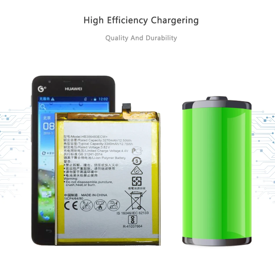 Battery HB386483ECW+ For Huawei G9 Plus Honor 6X Honor6X Maimang 5 Maimang5 G9Plus MLA-AL10 MLA-AL00 Authentic 3340mAh
Battery HB386483ECW+ For Huawei G9 Plus Honor 6X Honor6X Maimang 5 Maimang5 G9Plus MLA-AL10 MLA-AL00 Authentic 3340mAh