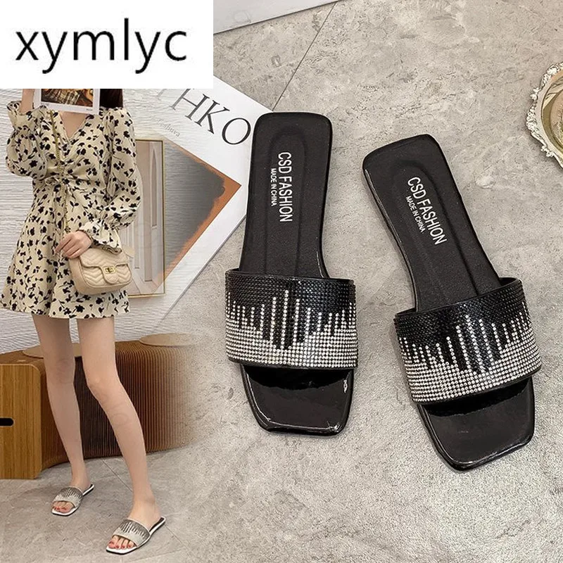 2021 Slippers Women Flip Flops Outdoor Flat Shoe Big Size 42 Woman Bling Crystal Women's Slides Beach Female Ladies Shoes Woman
2021 Slippers Women Flip Flops Outdoor Flat Shoe Big Size 42 Woman Bling Crystal Women's Slides Beach Female Ladies Shoes Woman