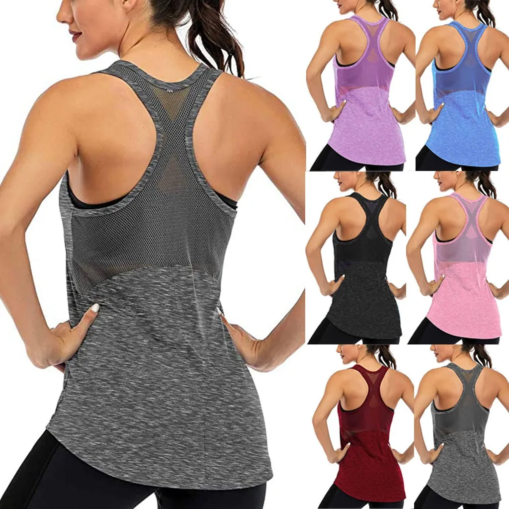 Solid Workout Muscle Tank Women Tank Tops Sexy Mesh Back Fitness Vest Sleeveless Running Quick Dry Sports Vest Tops топ
Solid Workout Muscle Tank Women Tank Tops Sexy Mesh Back Fitness Vest Sleeveless Running Quick Dry Sports Vest Tops топ