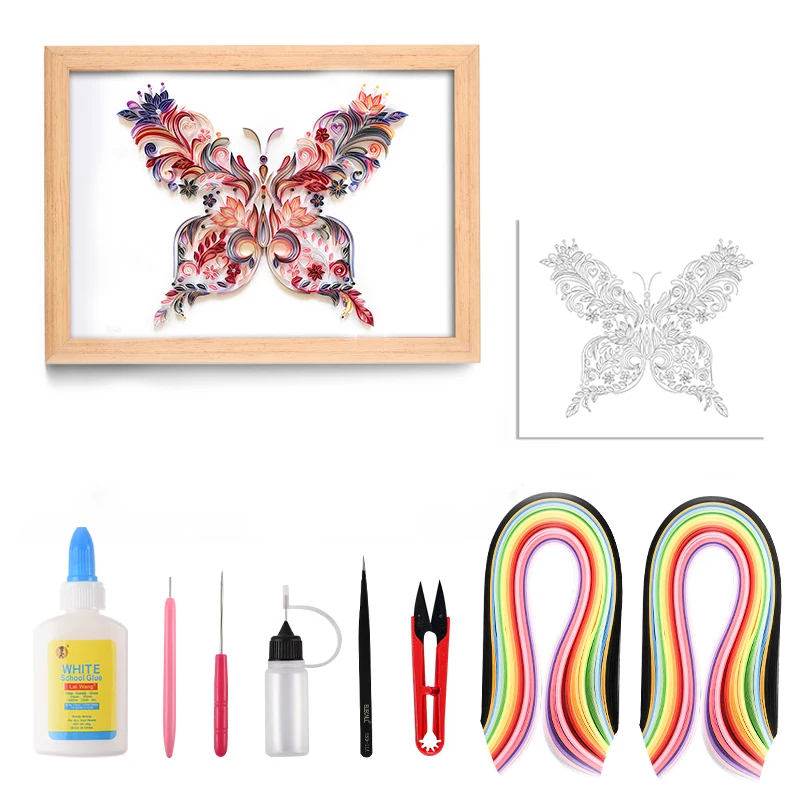 diy paper butterfly quilling paper craft paper quilling kit Materials tools set rolling paper origami paper quilling tools set
diy paper butterfly quilling paper craft paper quilling kit Materials tools set rolling paper origami paper quilling tools set