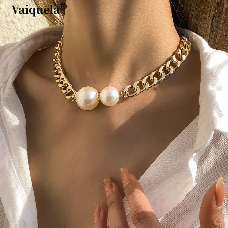 2022 Vintage Smooth Cuban Chains Women Necklaces Gothic Round Pearl Pendant Necklace Girl Chokers Fashion Accessories Jewellery
2022 Vintage Smooth Cuban Chains Women Necklaces Gothic Round Pearl Pendant Necklace Girl Chokers Fashion Accessories Jewellery