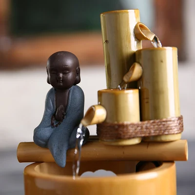 Monk Bamboo Tube Desktop Water Fountain Feng Shui Ornament Office Home Decor Lucky Waterscape Store Opening Gift
Monk Bamboo Tube Desktop Water Fountain Feng Shui Ornament Office Home Decor Lucky Waterscape Store Opening Gift