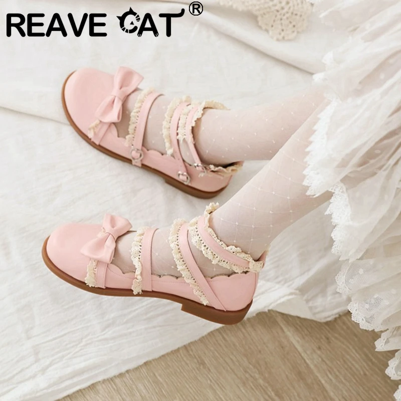 Детская кружевная обувь REAVE CAT, милые Повседневные Туфли Мэри Джейн в стиле принцессы в стиле "Лолита", с круглым носком и пряжкой-бантиком, бо...
Детская кружевная обувь REAVE CAT, милые Повседневные Туфли Мэри Джейн в стиле принцессы в стиле "Лолита", с круглым носком и пряжкой-бантиком, бо...