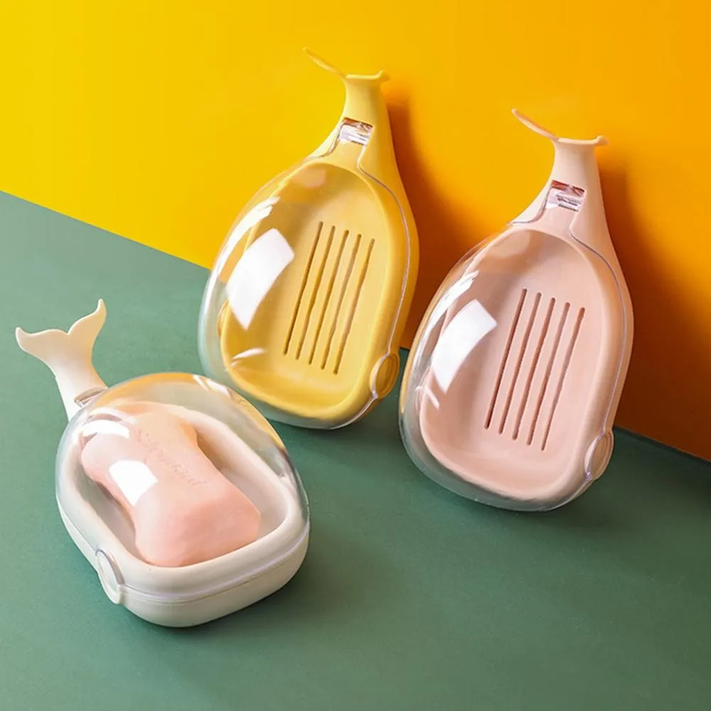 Soap Holder Bathroom Cartoon Whale Waterproof Flip Soap Box Drain Soap Storage Box Easy To Carry Soap Placement In Home/ Hotels
Soap Holder Bathroom Cartoon Whale Waterproof Flip Soap Box Drain Soap Storage Box Easy To Carry Soap Placement In Home/ Hotels