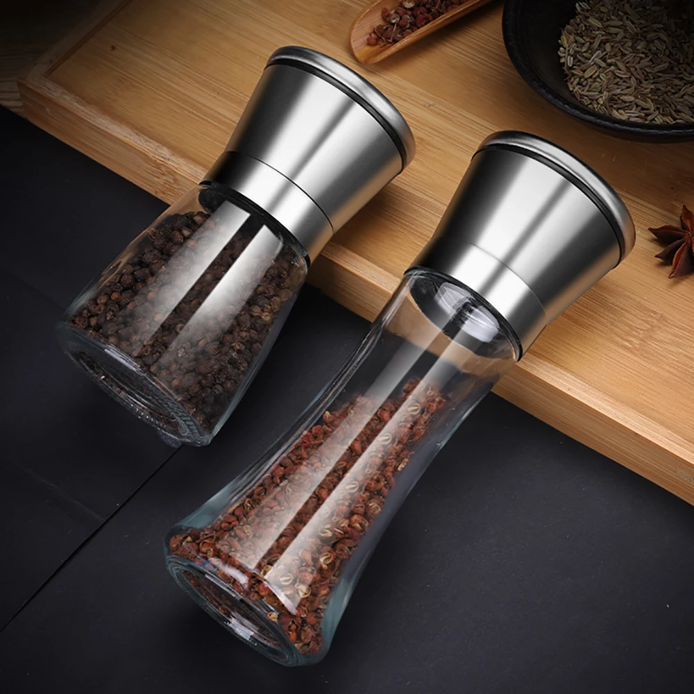 Stainless Steel Black Pepper Food Herb Manual Grinder Spice Jar Containers Kitchen Gadgets Spice Glass Bottles Free Shipping
Stainless Steel Black Pepper Food Herb Manual Grinder Spice Jar Containers Kitchen Gadgets Spice Glass Bottles Free Shipping