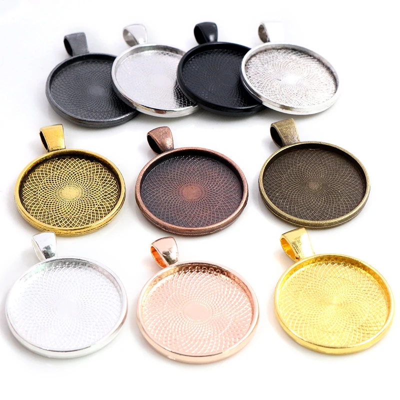 10pcs 20/25/30mm Pendant Necklace DIY Jewelry Making Cabochon Base Plated Bezels Blank Pattern Crafts Setting Supplies Wholesale
10pcs 20/25/30mm Pendant Necklace DIY Jewelry Making Cabochon Base Plated Bezels Blank Pattern Crafts Setting Supplies Wholesale